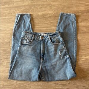 Zara Light Blue Jeans with Slight Distressing